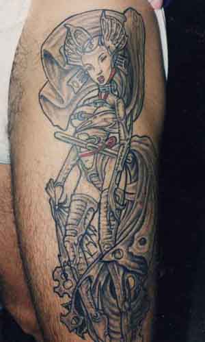 Tattoos by Spencer » biomechanic-geisha. biomechanic-geisha