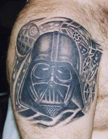But I don't think Darth Vader has that many tattoos.