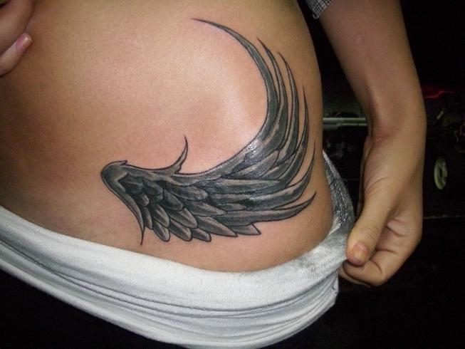 Wing tattoo (Cover up) | Tattoos by Spencer - Thailand