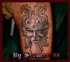 the green man tattoo by Spencer